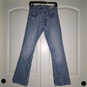 Hollister Men's Boomer Slim Bootcut 28x32 Light Blue Vintage Jeans HCO
